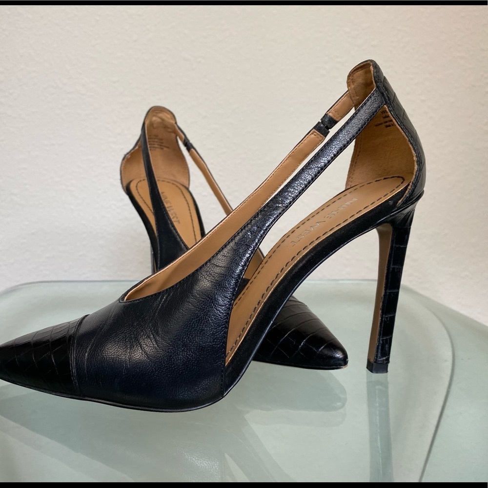 Nine West Tilsley Alligator Cap heels